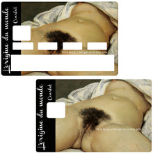 Load image into Gallery viewer, L'origine du monde , Courbet - Sticker pour carte bancaire, disponible en deux formats.