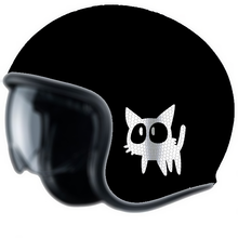 Charger l'image dans la galerie, 2 Stickers, Chat dans les phares, Rétro-Réfléchissants pour Casques, Moto, vélo, trottinette