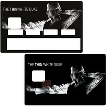 Load image into Gallery viewer, Tribute to DAVID BOWIE, The Thin white duke - Sticker pour carte bancaire, disponible en deux formats.