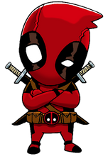 Charger l'image dans la galerie, Sticker, Bébé à bord ! Baby Deadpool determiné