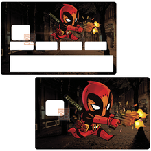 Load image into Gallery viewer, Deadpool Gun's - Sticker pour carte bancaire, disponible en deux formats.