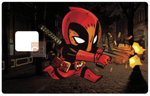 Load image into Gallery viewer, Deadpool Gun's - Sticker pour carte bancaire, disponible en deux formats.