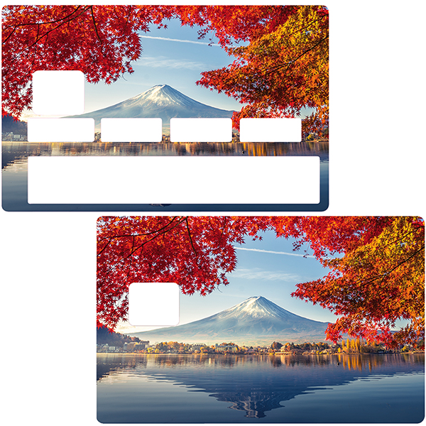 Mount Fujiyama - Aufkleber für Bankkarte, 2 Bankkartenformate