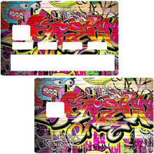 Load image into Gallery viewer, Graffiti Wall 2016 - Sticker pour carte bancaire, disponible en deux formats.