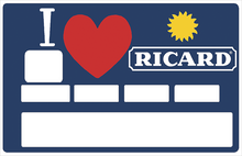 Load image into Gallery viewer, I love RICARD- sticker pour carte bancaire