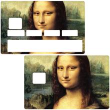 Load image into Gallery viewer, La Joconde, Mona Lisa  - Sticker pour carte bancaire, disponible en deux formats.