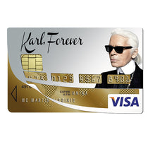 Load image into Gallery viewer, Tribute to karl Lagerfeld Forever, limited edition 100 ex. - sticker pour carte bancaire