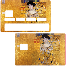 Load image into Gallery viewer, Adele Bloch-Bauer de Gustav Klimt - Sticker pour carte bancaire, disponible en deux formats.