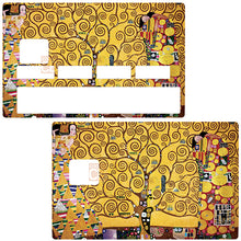 Load image into Gallery viewer, Klimt, l'arbre de vie - Sticker pour carte bancaire, disponible en deux formats.