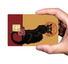 Load image into Gallery viewer, Le chat noir - sticker pour carte bancaire,Format US