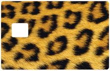 Load image into Gallery viewer, Leopard - Sticker pour carte bancaire, disponible en deux formats.