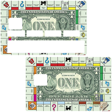 Load image into Gallery viewer, Le jeu des dollars - Sticker pour carte bancaire, disponible en deux formats.