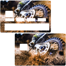 Load image into Gallery viewer, MOTO CROSS - enduro - Sticker pour carte bancaire, disponible en deux formats.