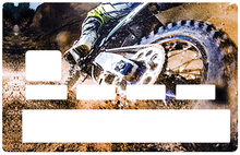 Load image into Gallery viewer, MOTO CROSS - enduro - Sticker pour carte bancaire, disponible en deux formats.