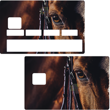 Load image into Gallery viewer, Cheval - Sticker pour carte bancaire, disponible en deux formats.
