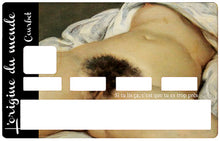 Load image into Gallery viewer, L'origine du monde , Courbet - Sticker pour carte bancaire, disponible en deux formats.
