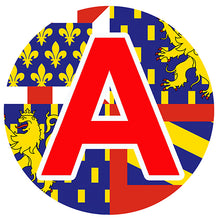 Load image into Gallery viewer, Sticker, Disque A, jeune conducteur, 14 régions de France