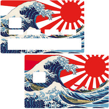 Load image into Gallery viewer, La grande vague du Japon - Sticker pour carte bancaire, disponible en deux formats.
