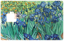 Load image into Gallery viewer, Les Iris de Van Gogh - Sticker pour carte bancaire, disponible en deux formats.