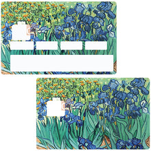 Load image into Gallery viewer, Les Iris de Van Gogh - Sticker pour carte bancaire, disponible en deux formats.