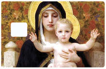 Load image into Gallery viewer, La vierge aux lys  - Sticker pour carte bancaire, format US
