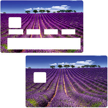 Load image into Gallery viewer, Champs de Lavande - Sticker pour carte bancaire, disponible en deux formats.