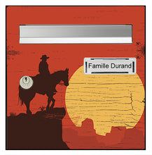 Load image into Gallery viewer, Cowboy au coucher du soleil