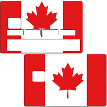 Load image into Gallery viewer, Drapeau du Canada - Sticker pour carte bancaire, disponible en deux formats.