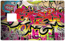 Load image into Gallery viewer, Graffiti Wall 2016 - Sticker pour carte bancaire, disponible en deux formats.