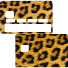 Load image into Gallery viewer, Leopard - Sticker pour carte bancaire, disponible en deux formats.