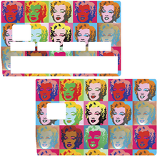 Load image into Gallery viewer, Marilyn Monroe by Andy Warhol - Sticker pour carte bancaire, disponible en deux formats.
