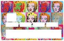 Load image into Gallery viewer, Marilyn Monroe by Andy Warhol - Sticker pour carte bancaire, disponible en deux formats.