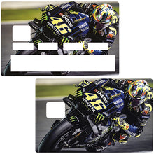 Load image into Gallery viewer, Moto grand prix - Sticker pour carte bancaire, disponible en deux formats.