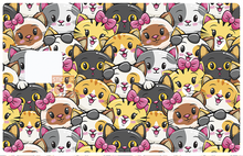 Load image into Gallery viewer, Jamais trop de chats - Sticker pour carte bancaire, disponible en deux formats.