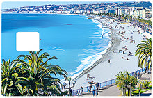 Load image into Gallery viewer, NICE, la baie des Anges - Sticker pour carte bancaire, disponible en deux formats.