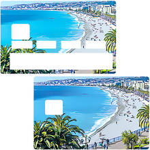 Load image into Gallery viewer, NICE, la baie des Anges - Sticker pour carte bancaire, disponible en deux formats.