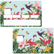 Load image into Gallery viewer, OISEAUX AU PARADIS  - sticker pour carte bancaire, 2 formats de carte bancaire disponibles