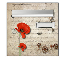Load image into Gallery viewer, Sticker pour boîte aux lettres, Lettre et coquelicot