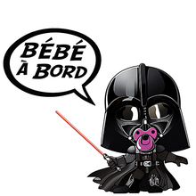 Load image into Gallery viewer, Sticker, Bébé à bord ! Baby Dark Vador Rose