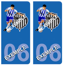 Charger l'image dans la galerie, Stickers personnalisés pour plaque d'immatriculation AUTO, Fond BLEU