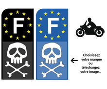 Charger l'image dans la galerie, Personnalisez votre sticker pour plaque d'immatriculation MOTO EUROBAND- Bleu ou Noir