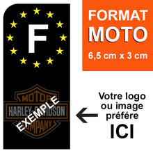 Charger l'image dans la galerie, Personnalisez votre sticker pour plaque d'immatriculation MOTO EUROBAND- Bleu ou Noir