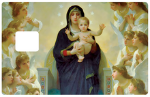 Load image into Gallery viewer, La vierge a l'enfant - Sticker pour carte bancaire, disponible en deux formats.