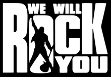 Load image into Gallery viewer, Sticker, WE WILL ROCK YOU, disponible en 10 couleurs