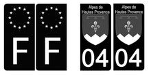 Load the image in the gallery, 04 ALPES DE HAUTES PROVENCE - License plate stickers, available for AUTO and MOTORCYCLE