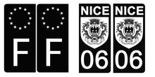 Charger l&#39;image dans la galerie, 06 NICE - Stickers pour plaque d&#39;immatriculation, disponible pour AUTO et MOTO
