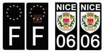 Load the image in the gallery, 06 NICE - Stickers for license plate, available for AUTO and MOTO