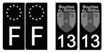 Load the image in the gallery, 13 BOUCHE DU RHONE - Stickers for license plate, available for AUTO and MOTO