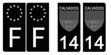 Charger l&#39;image dans la galerie, 14 CALVADOS - Stickers pour plaque d&#39;immatriculation, disponible pour AUTO et MOTO
