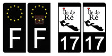 Charger l&#39;image dans la galerie, 17 ÎLE DE RÉ - Stickers pour plaque d&#39;immatriculation, disponible pour AUTO et MOTO
